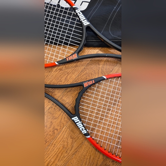 Prince Tennis Rackets with Case - Black and Red - Picture 2 of 12